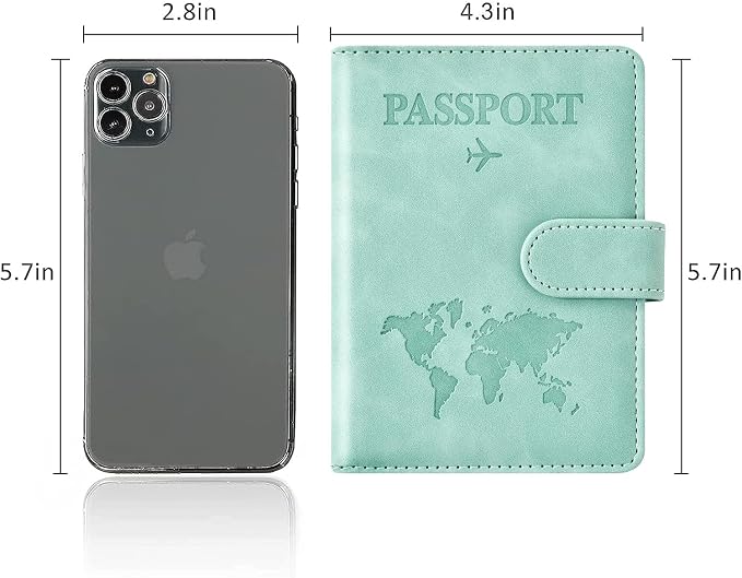 Passport Holder for Travel Women and Men RFID Passport Holder with Card Slots Holder Passport Case Passport cover Passport Wallet Travel Essentials and Accessories