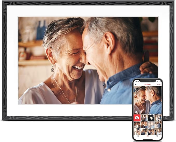 Frameo Digital Picture Frame, 10.1'' Frameo Digital Frame Wifi, 32GB, 1280*800 HD Touch Screen Digital Photo Frame, Wall Mountable, Auto-Rotate, Share Instantly, Wedding, Birthday Gifts for Women, Mom
