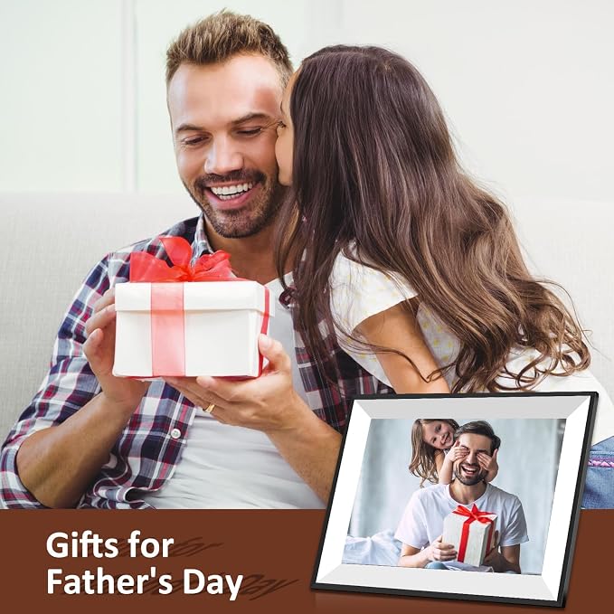 Frameo Digital Picture Frame 10.1 Inch Smart WiFi Digital Photo Frame, IPS Touch Screen, 32GB, Electronic Slideshow, Load from Phone App, Auto-Rotate, for Grandparents & Mothers Day