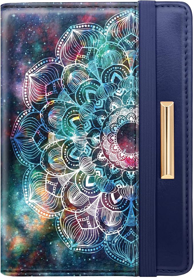 Coco Rossi Passport Holder for Travel Women Slim RFID Passport Cover Wallet | Travel Essentials, Passport Book Holders, Passport Wallet Cover Case, PU Leather, Cute, Thin, Spliced Design, Mandala