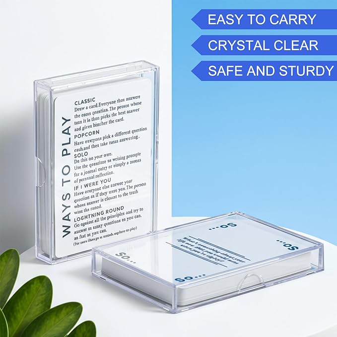 Zonon 24 Pieces Clear Deck Case, Card Organizer Compatible with MTG TCG Plastic Playing Card Case baseball Trading Deck Collection Box Holder for Game Cards Storage