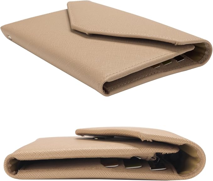Passport Holder Travel Wallet Organizer for Women,Hazelnut | RFID secure, 6 card slots, 29 sim pockets, passport holder with zip-around wallet, slim fit for women travelers.