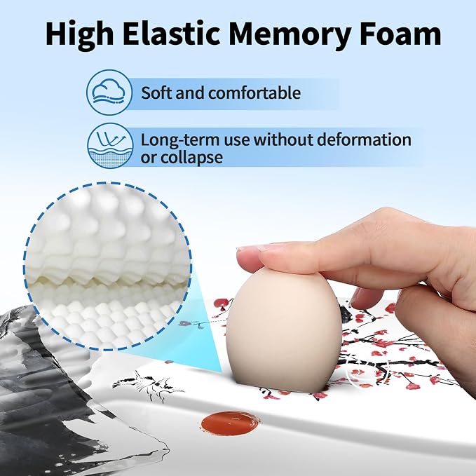YIWEI Ergonomic Mouse Pad with Wrist Rest for Carpal Tunnel Pain Relief | Memory Foam Wrist Support,Non-Slip Rubber Base, Keyboard Computer Mousepad,Lycra Cloth Surface,Gaming Home Office