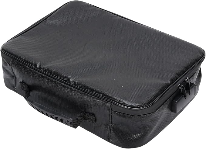 Fireproof Document Organizer Box, 5200°F Fireproof File Organizer Bag with Lock, Portable Safe Storage for Documents Hard Shell 8 Layer Case
