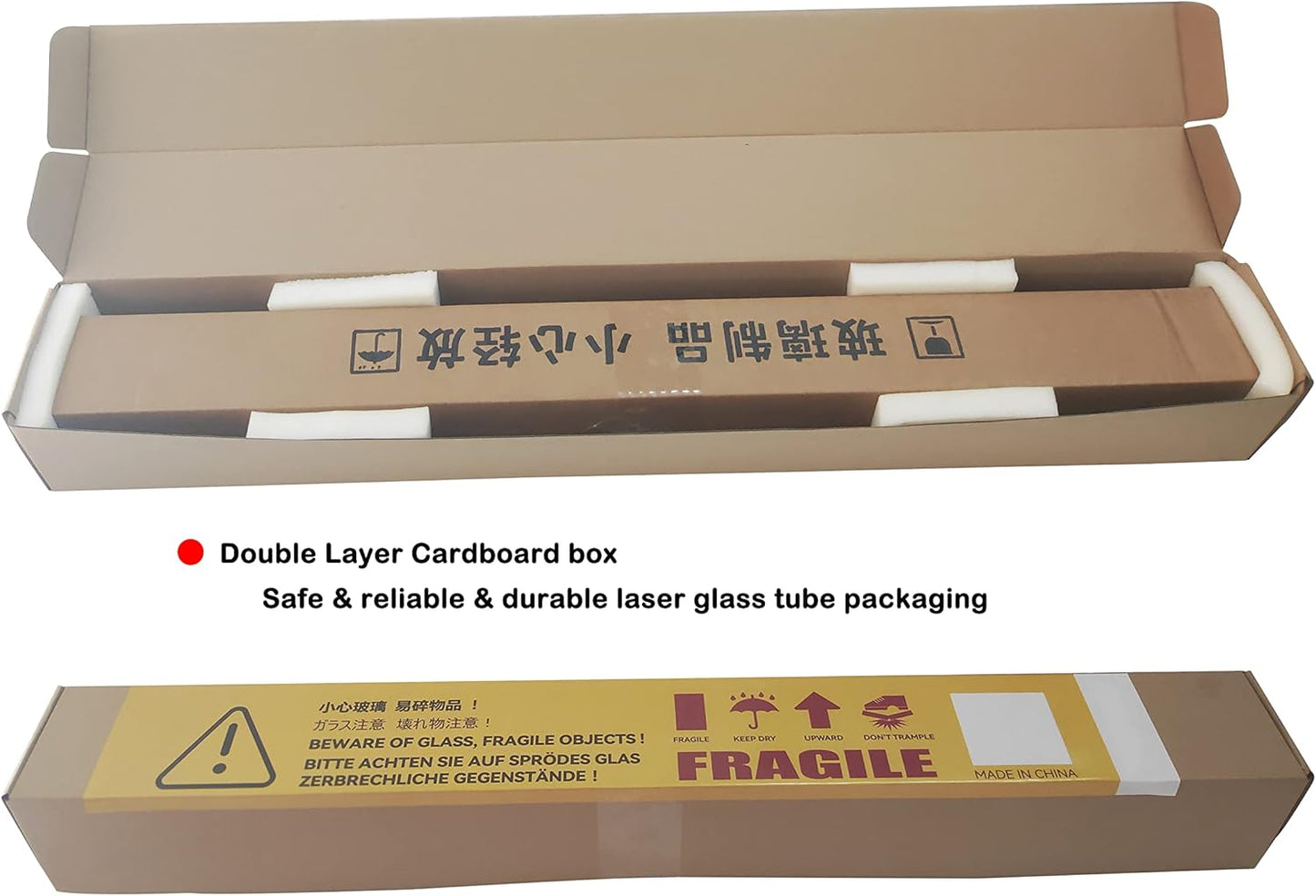 LD-Teemm CO2 Laser Tube, 100W CO2 Laser Tube with Coating 100 watt Length 1450mm Dia. 80mm, Wire Pre-connected for CO2 Laser Cutter Laser Engraving Cutting Machine