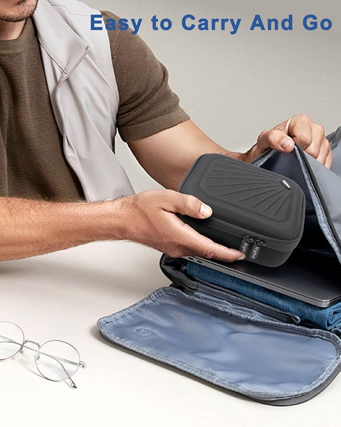 Krypthos Travel Sunglasses Organizer Case, Portable Eyeglasses Storage Box Eyewear Glasses Display Case for Men Women