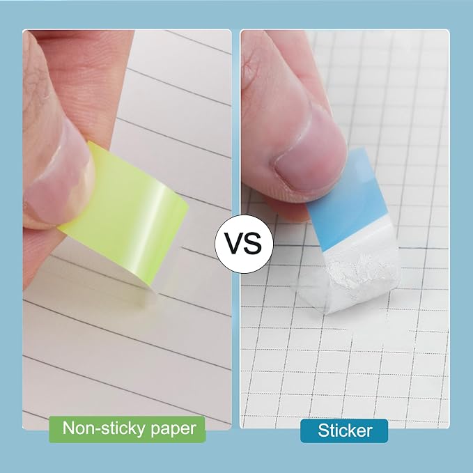 Golcellia Sticky Notes Tabs 900 Pieces Transparent Sticky Tabs, 0.47 Inch Book Tabs, Writable Repositionable Index Tabs Page Markers for Annotating Books, Notebooks, Files, Bright Colors