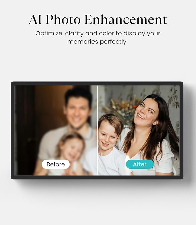 Cozyla Frame: 32" WiFi Digital Picture Frame with Large Display – No Subscription & Unlimited Storage, Support Long Video, Electronic Photo Frame for Gift, Share via Google Photos, App, Email, Web