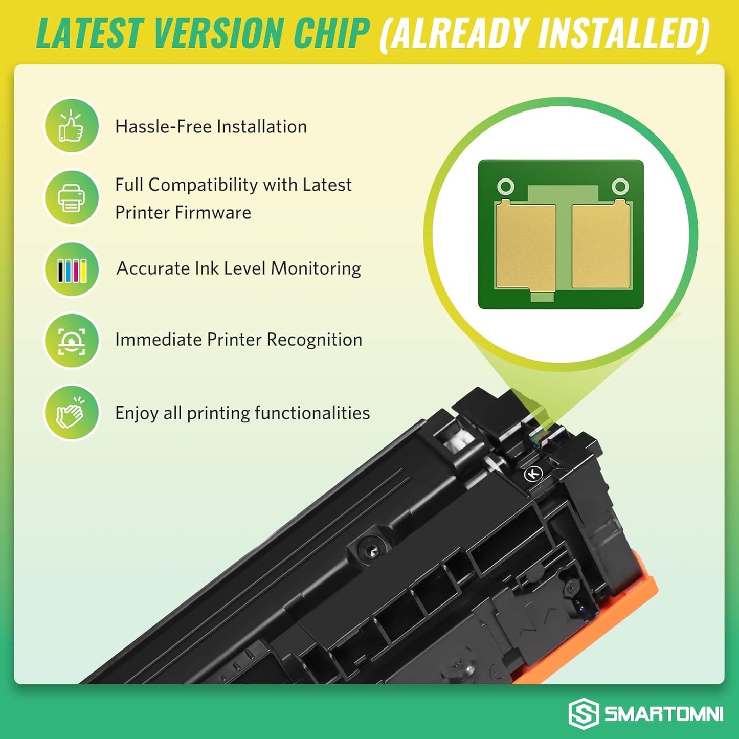206A Toner Cartridges Black (with Chip) Works with HP Color Pro MFP M283fdw M283cdw, Pro M255dw M255nw, MFP M282nw M283 M282 M255 Printer | W2110A 206X W2110X, Pack of 2