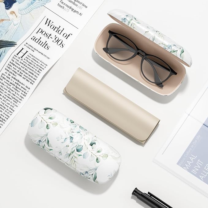 Eyeglasses Case, Hard Shell Protective Case for Glasses, Unisex for Women Men