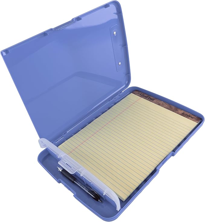 Super Z Outlet Slim Plastic Nursing RN Style Lightweight Coaches Clipboard with Open Foldable Storage, Classroom Teacher College Size (9.5" x 14") (Lavender, 9.5" x 14")