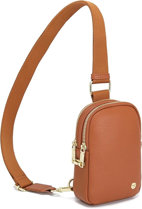 Anti Theft Crossbody Bag for Women, Small RFID Blocking Sling Purse with Zipper Lock for Travel, Vegan Leather