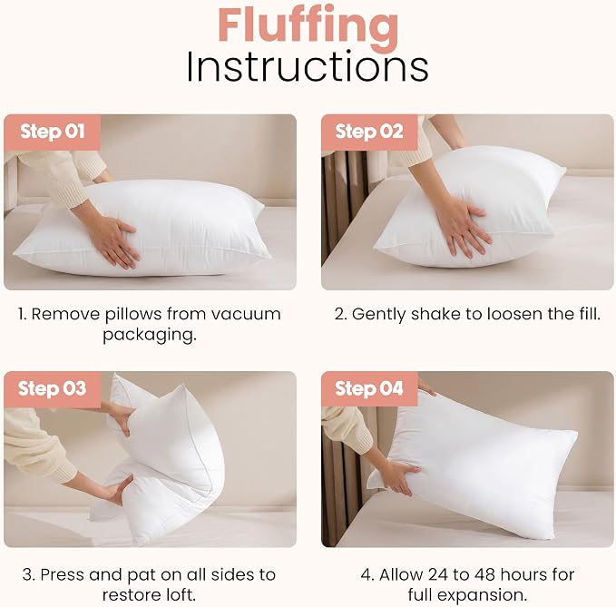 Utopia Bedding 14x22 Pillow Inserts, White Throw Pillows for Couch, 2 Pack | Indoor cushion inserts for bed, sofa & couch, Supportive & fluffy decorative pillows for everyday comfort, Set of 2, White