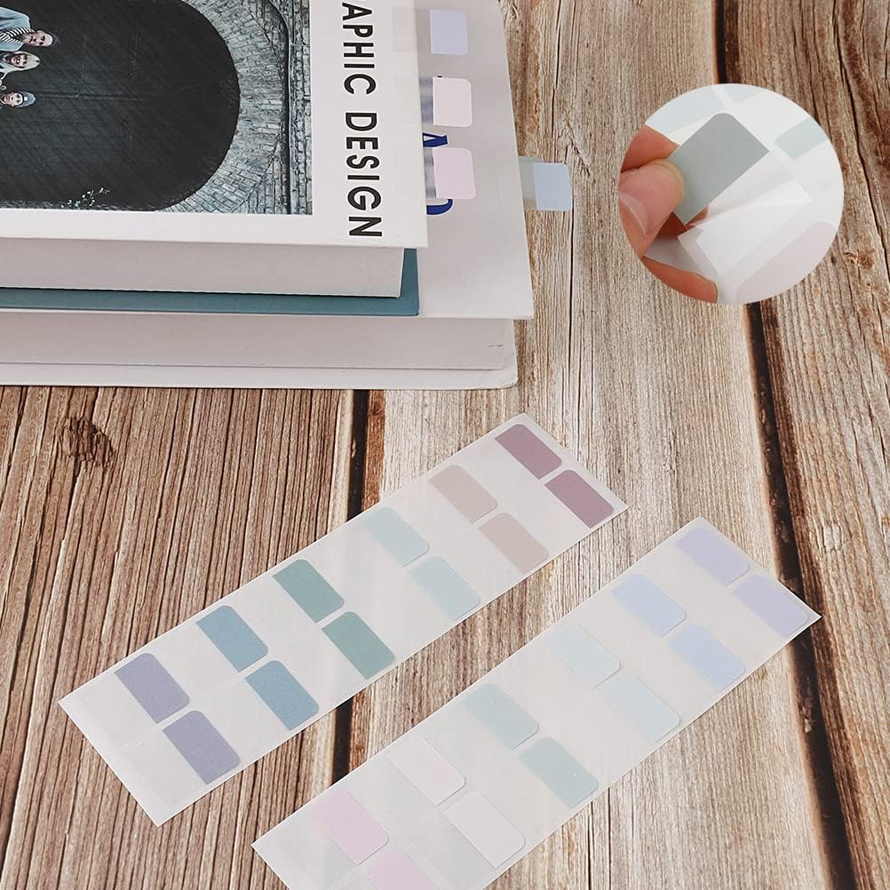 240 Pcs Sticky Index Tabs, Colored Book Sticky Tabs for Notebooks, Repositionable Page Tabs for Notebooks File Classification,12 Colors (1 Inch)
