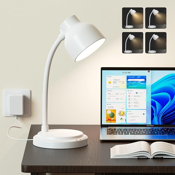 LED Desk Lamp with 96 LEDs,High lumens Table lamp | Desk Lamp for Office Home,4 Brightness Dimmable Flexible Table Lamp,Reading Light for Bedside, Office, and Study Desk Use
