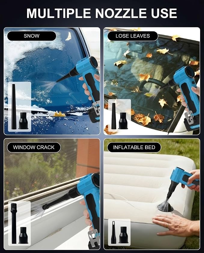 Electric Dust Blower (Compatible with Makita 18V) | Portable High-Pressure Duster, Compatible with Makita 18V Batteries, 130,000 RPM Brushless Handheld Design