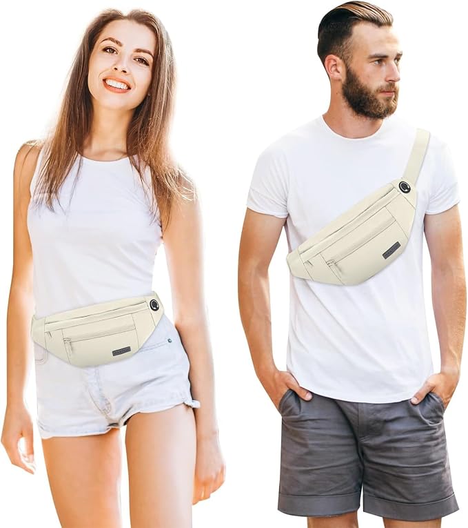 Crossbody Bag Fanny Pack for Women Travel Essential with Adjustable Strap | 4-Zipper Pockets,Key Chain,Stylish,Gifts for Enjoy Sports Yoga Festival Running Casual Shopping