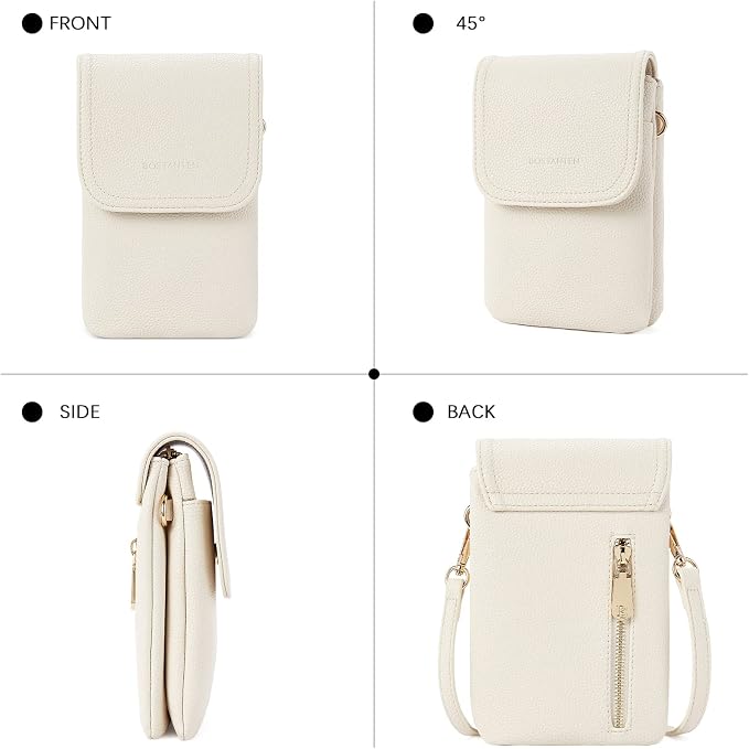 BOSTANTEN Small Crossbody Bag for Women Designer Cell Phone Purse | Vegan Leather, Multiple Pockets, Card Slots, Compact Size for Phone, Cards and Keys, Daily Travel Shopping Use