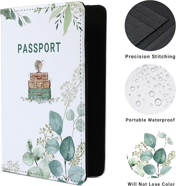 Passport Book Holder,Passport Wallet for Men Mr and Mrs Passport Holder for Women Passport Cover Passport Case for Couples Passport Books Holder Mother's Day (6x4)