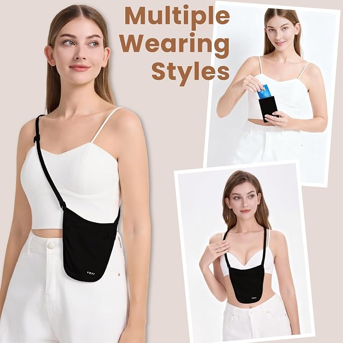 YOYI YOYI Money Belt Crossbody Detachable Cardholder Hidden Passport Wallet | Ultra-thin breathable material, detachable cardholder with secure clip,fits passport and cards — hidden crossbody protection