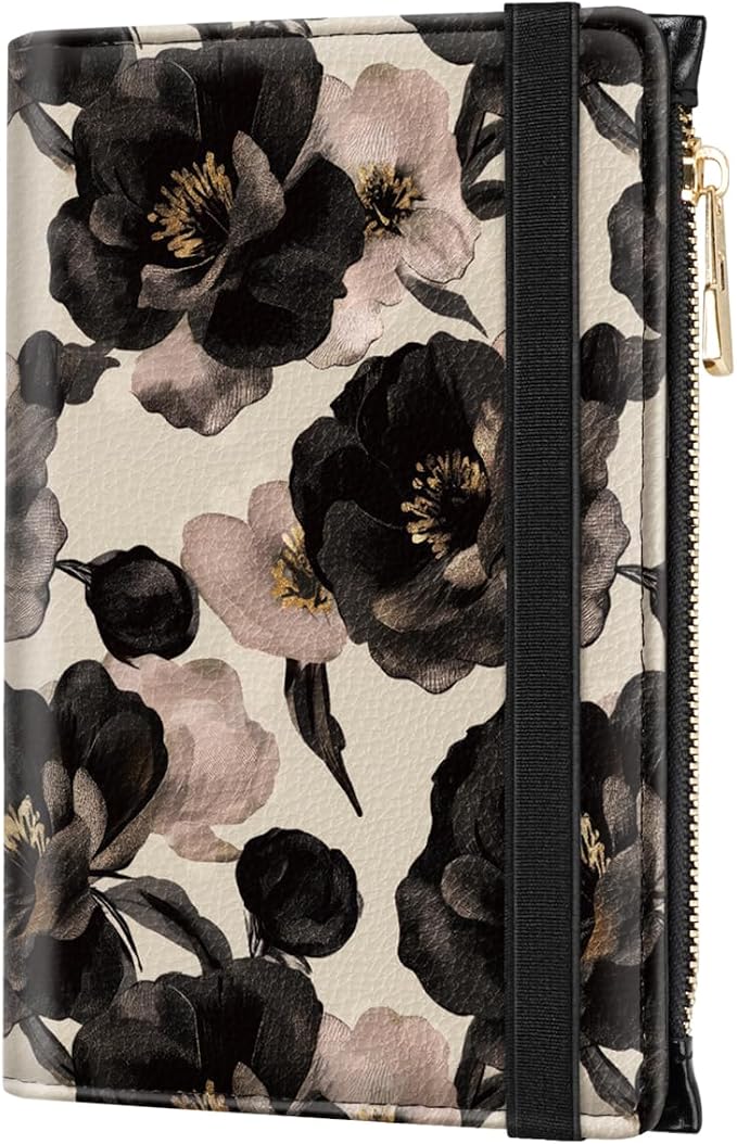 Passport Holder for Travel, RFID Blocking Passport Cover for Women Zipper | Travel Wallets, Passport Book Holder, Credit Card Holder, ID Window,SIM Card Slots, Coin & Tickets Pocket, Champagne Rose