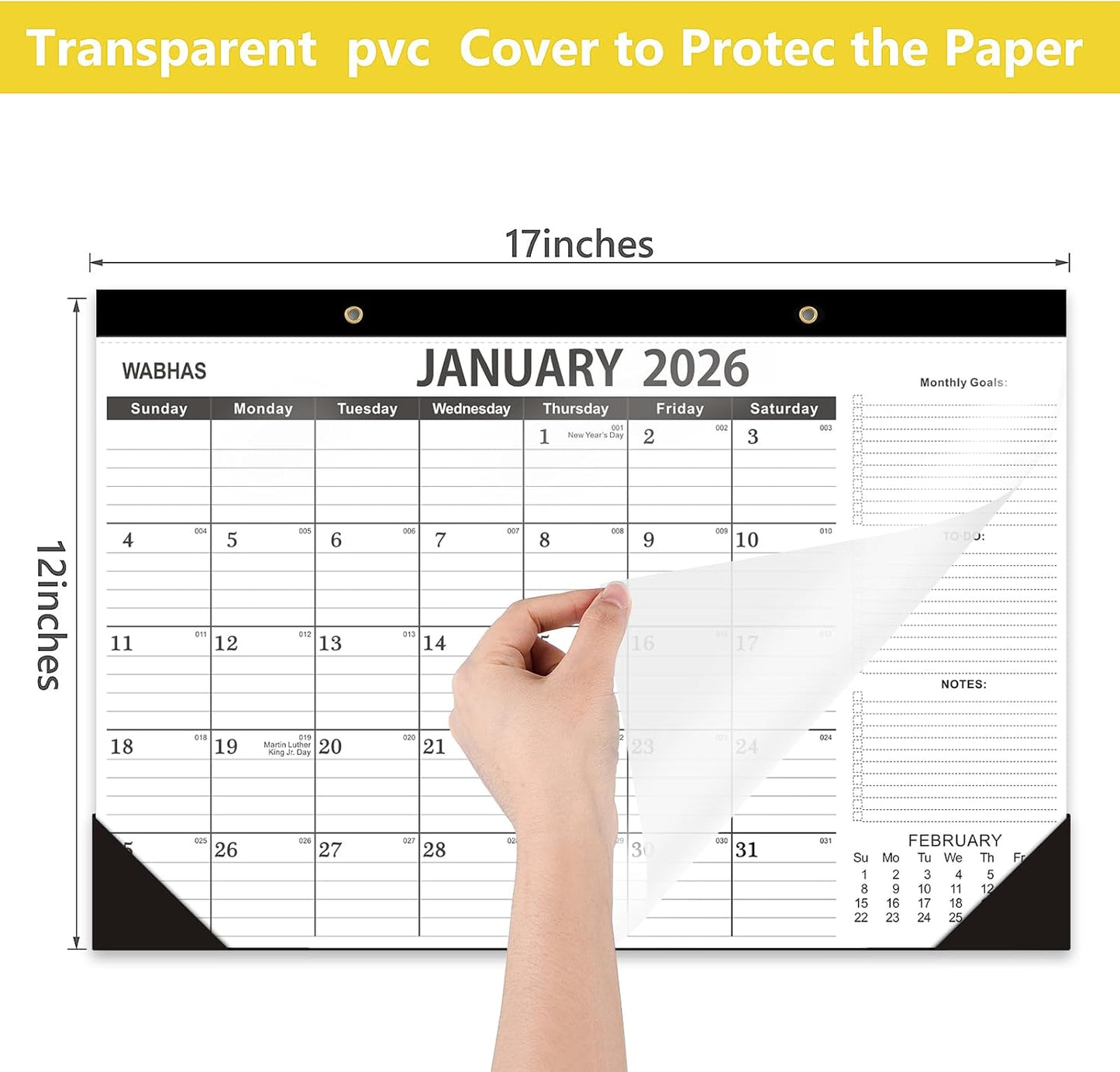 Desk Calendar 2026-Desk calendar 2026-2027,18 Months-January 2026 to June 2027,12x17 in,School Calendar 2026,Office Desk Calendar 2026-2027(2 pack)