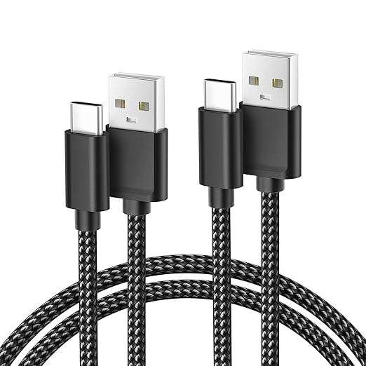 Basesailor USB Type C Charger Cable 10FT 2Pack,Nylon Charging Cord for iPhone 17 16 16e Pro Max,Samsung Galaxy Z Flip Fold,S10 S10E 10E S24 FE S25 Plus Ultra,A55 A54 A53,Google Pixel 8 7 6 5 4 XL