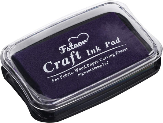 Large Finger Ink Pads for Kids Washable Craft Ink Stamp Pads, DIY for Rubber Stamps, Paper, Scrapbooking, Wood Fabric, Best Gift for Kids (3 x2inch Purple)