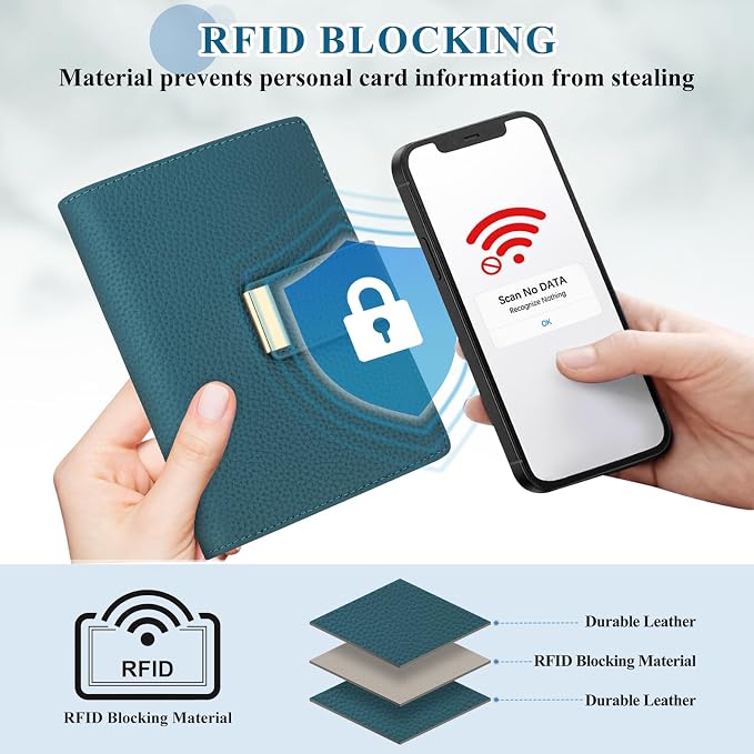 BKNOOU Slim Passport Holder RFID Blocking for Man & Women, Small Passport Holder with Airtag for Travel Compact Leather Passport Wallet Airtag, Zipper Coin Pocket Passport Cover Holder Card, Cash