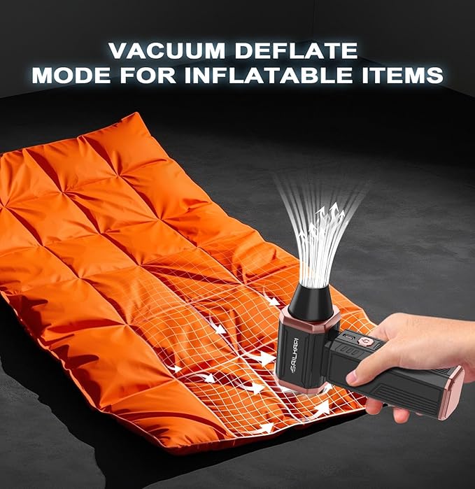 Electric Air Duster, 300000RPM High-Speed Cordless Blower for Barber with Variable Speed & Brushless Motor, Portable Mini Blower for Keyboard, PC, Computer, Replaces Canned Air, Gifts for Men