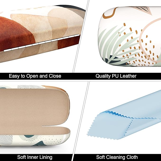 Eyeglasses Case, Hard Shell Protective Case for Glasses, Unisex for Women Men