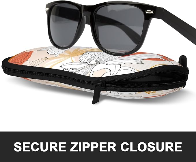 Sunglasses Soft Case, Ultra Light Portable Neoprene Zipper Glasses Case for Men Women