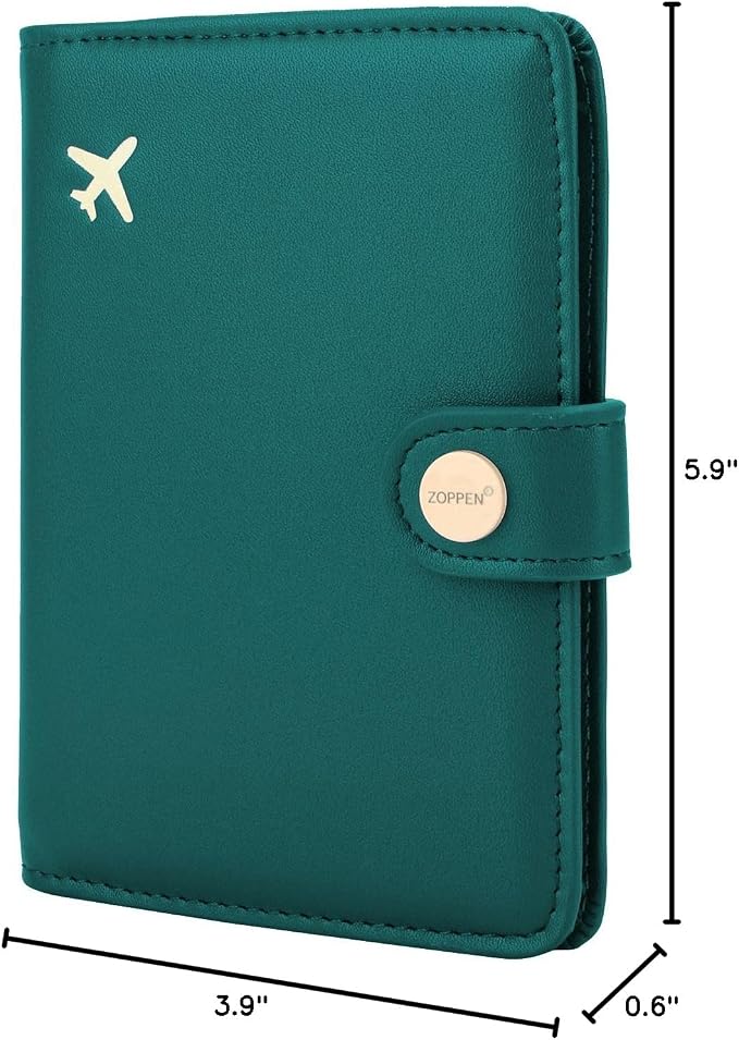 Passport Holder RFID Blocking Travel Wallet, Tea Green | Passport Cover with Multiple Card Slots, Water-Resistant & Easy-Carry, Must-Have Travel Accessory for Men & Women.