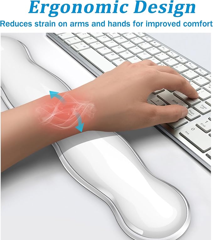 Clear Gel Mouse Wrist Rest, Wrist Support Wrist Pad for Typing Pain Relief, Ergonomic Cool Wrist Rest for Mouse, Hand Mouse Wrist Rest for Office, Gaming, Computer, Laptop - Transparent Green