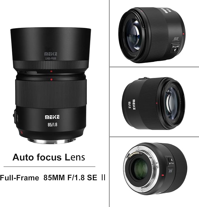 Meike 85mm F1.8 SE II Auto Focus Portrait Lens for Canon EF Mount Full Frame DSLR Cameras, STM Prime Lens for Canon EOS 5D Mark IV, 6D Mark II, 90D, 80D, 6D, 7D, 1D, 5D3, 5D4, 70D, 550D, T8i, T7i, T5