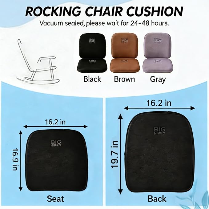 Big Hippo Ergonomic Lumbar Support & Memory Foam Seat Cushion Set - Sciatica & Tailbone Pain Relief for Office, Car & Wooden Dining Chairs - Non-Slip Body Positioner with Breathable Mesh Cover (Black)