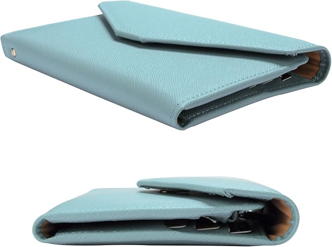 Passport Holder Travel Wallet Organizer for Women,Paradise Blue | RFID secure, 6 card slots, 27 sim pockets, passport holder with zip-around wallet, slim fit for women travelers.