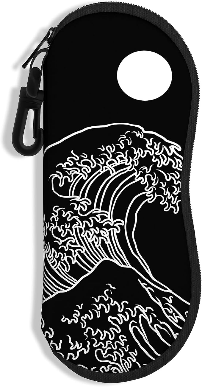 Sunglasses Soft Case, Ultra Light Portable Neoprene Zipper Glasses Case for Men Women