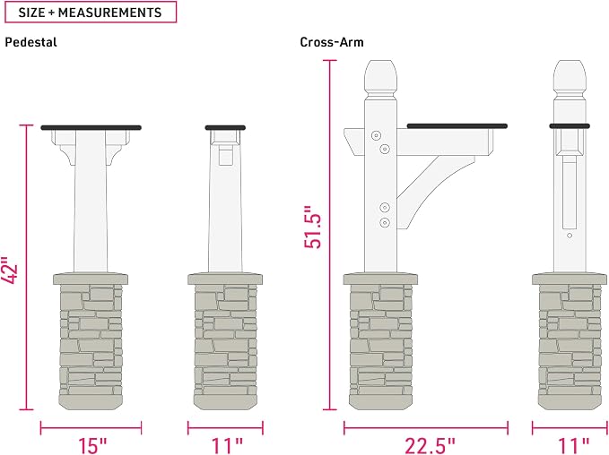 Premium Mailbox Post Set Cross-Arm Classic Coffee