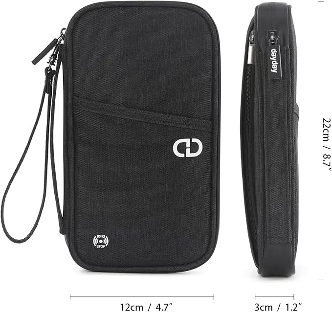 Family Passport Holder Organizer, RFID Blocking Travel Document Case, Lightweight Large Passport Cover Case Waterproof Bag Document Organizer for Women & Men