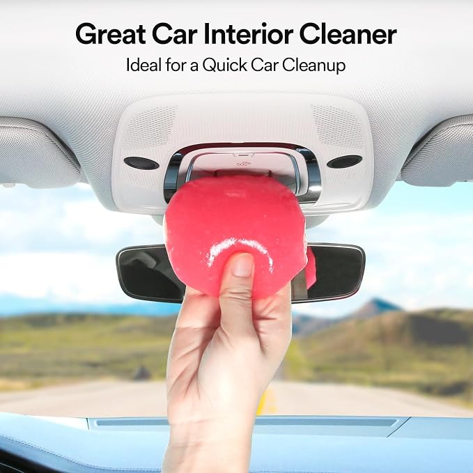 PULIDIKI Car Cleaning Gel Car Cleaning Putty Car Putty Auto Detailing Tools | Car Slime Cleaner Dust Cleaning Gel for Car Interior Cleaner Car Cleaning Supplies Car Accessories Pink (2Pack)