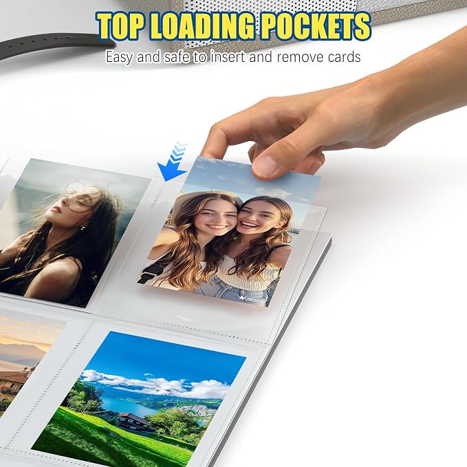 ABLY 2160 Pockets Trading Card Pages Sleeves 9-Pocket Clear Plastic Game Card Protectors for Sky, Pok, Bas Car and More, Fit 3 Ring Binder (120 Pages)