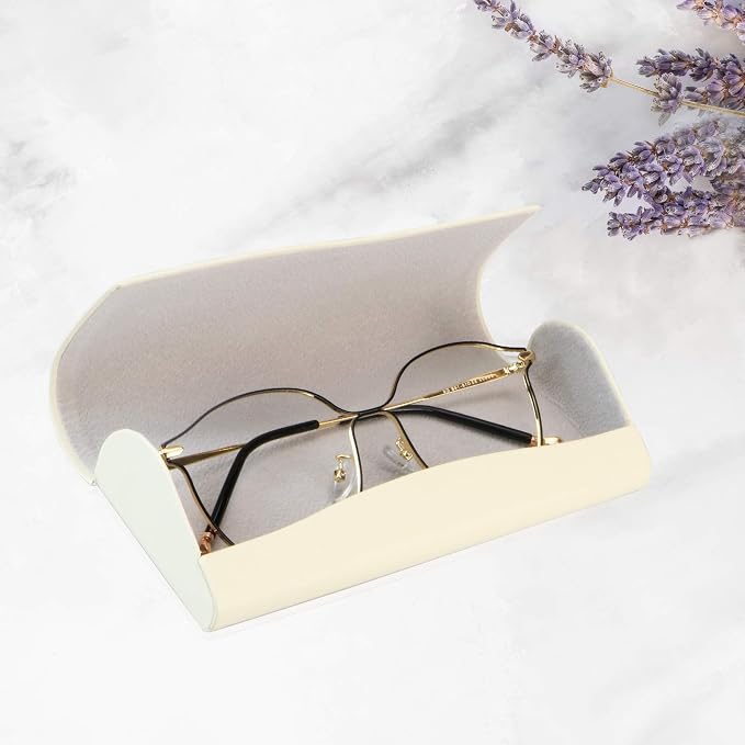 LifeArt Eyeglass Case Hard Shell, Portable Sunglass Case, Fashionable PU Leather Eyeglass Case, Lightweight