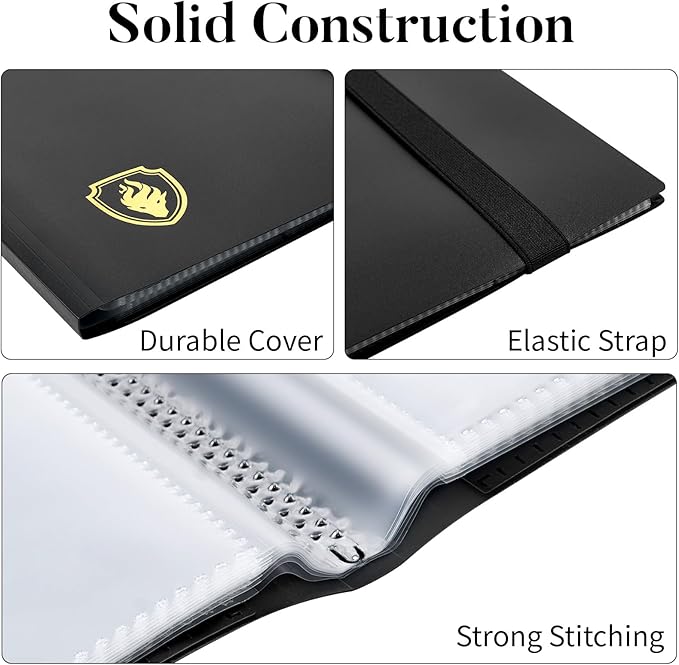 Card Binder 9 Pocket, Fabmaker 396 Pockets Trading Card Binder, Premium Collector Card Album for Standard Cards, Side Loading Card Collection Folder for Game Cards, Sport Cards, White