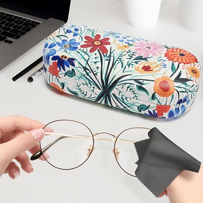 molshine Hard Shell Sunglasses Case,Classic Large Glasses Case for Women Men,Sunglass Eyeglasses