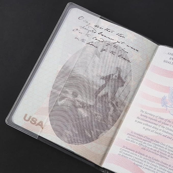 5 Pack Clear Passport Cover, Transparent Plastic Passport Protector