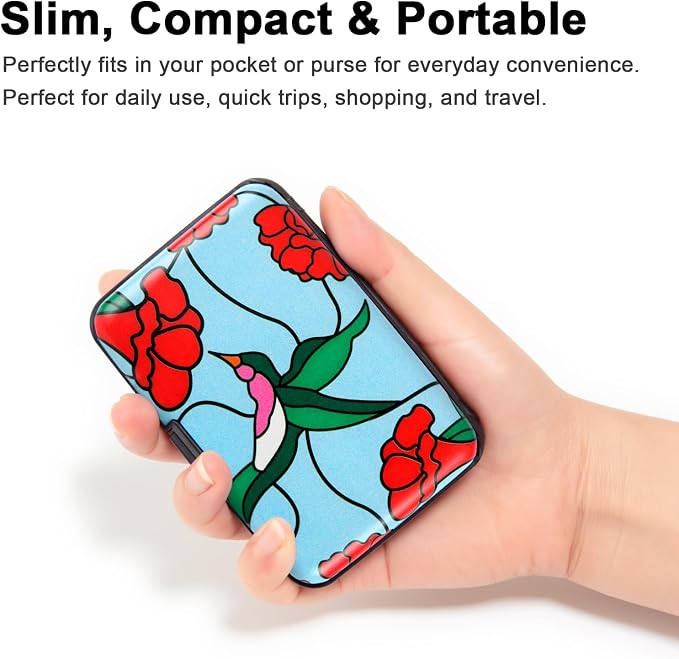 Credit Card Holder Small RFID Blocking Wallet Business Metal Slim Mini Aluminum Hard Case for Women Men