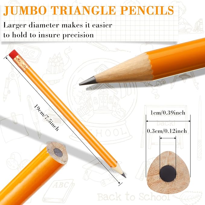 Fainne 48 Pack Jumbo Carpenter Pencils Woodworking Marking with Black Core Thick Flat Construction Pencils for Woodworkers Framers DIY Projects and Contractors(Orange)