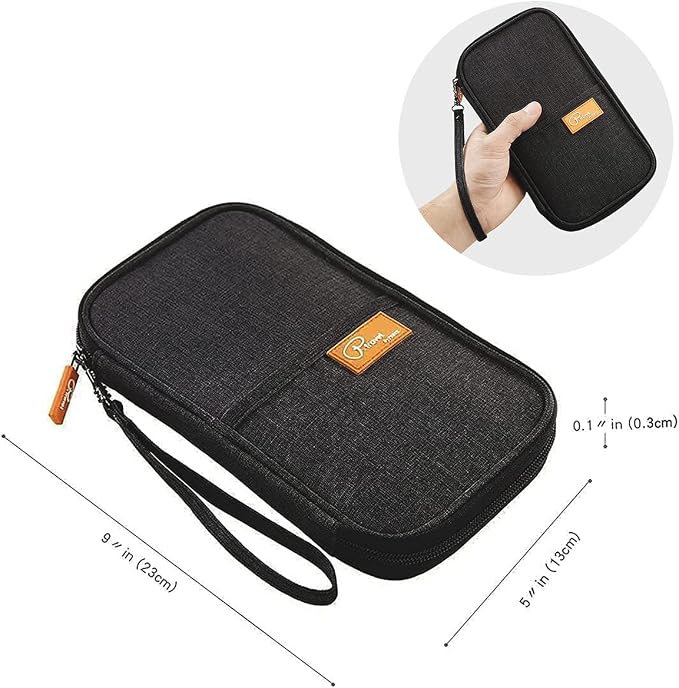 Family Passport Holder Organizer, RFID Blocking Travel Document Case, Lightweight Large Passport Cover Case Waterproof Bag Document Organizer for Women & Men