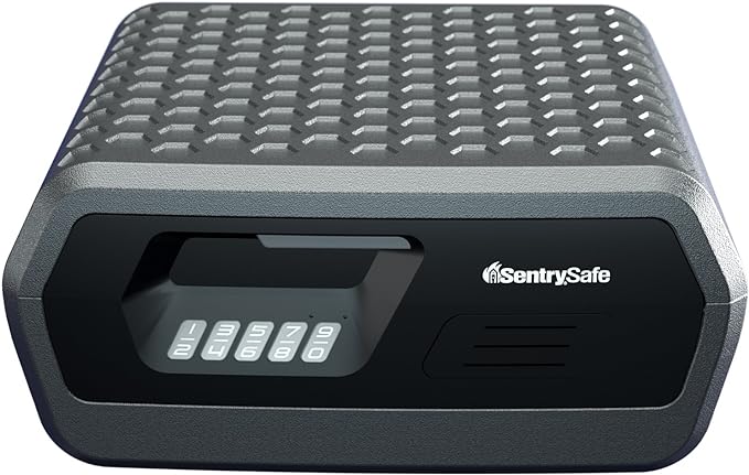SentrySafe Fireproof and Waterproof Lock Box with Digital Keypad Lock, Shelf Safe for Documents, Jewelry, 0.36 Cubic Feet, 7.6 x 16.5 x 14.8 Inches, CHW30300